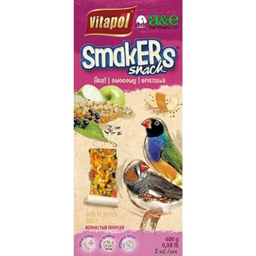 A&E Cage Co. Smackers Treat Sticks for Zebra Finches in Fruit Flavor, Multi Colored, ZVP-2307 - Image 5