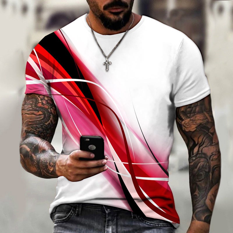 2024 Cool Men'S T-Shirt Export Summer Boys Short Sleeve Top Fashion Casual Personality - Image 1