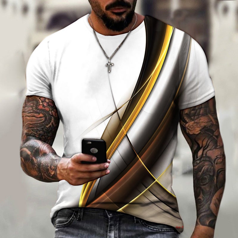 2024 Cool Men'S T-Shirt Export Summer Boys Short Sleeve Top Fashion Casual Personality - Image 5