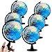 Henoyso 6 Pcs World Globe for Kid 46 Educational Mini Desk Decorative Earth Globes with Black Stand Learning Rotating World Map for End of School Year Graduate Gift Geography Classroom Table Decor - Image 2