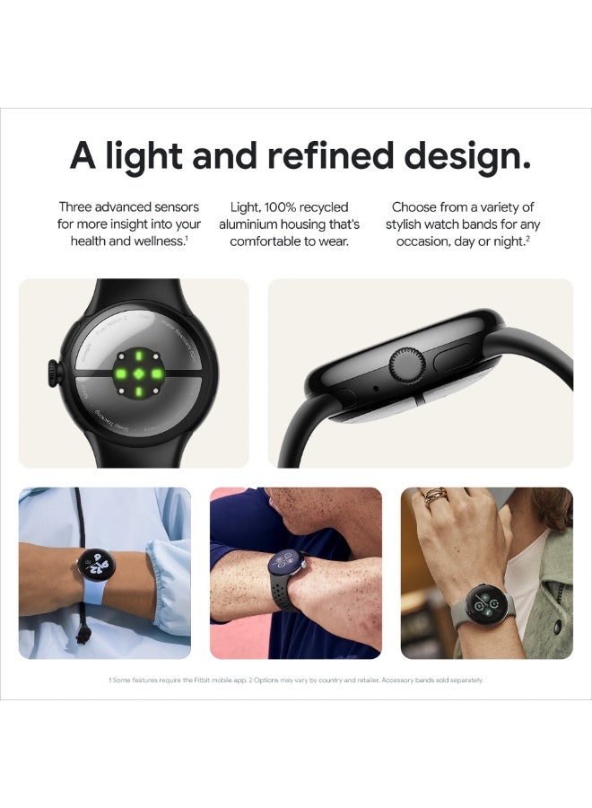 Google 306 mAh Pixel Watch 2 (Previous Model) with the Best of Fitbit - Heart Rate Tracking, Stress Management, Safety Features - Android Smartwatch - Champagne Gold Aluminum Case - Hazel Active Band - LTE Hazel Active - Image 4