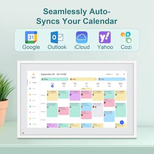 Canupdog Digital Calendar, 10.1inch Smart WiFi Digital Calendar&Chore Chart, 1920 * 1080 IPS Touch Screen HD Display for Family Schedules, Share Moments Instantly from Anywhere - Image 3
