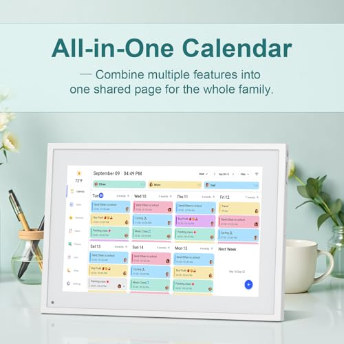 Canupdog Digital Calendar, 10.1inch Smart WiFi Digital Calendar&Chore Chart, 1920 * 1080 IPS Touch Screen HD Display for Family Schedules, Share Moments Instantly from Anywhere - Image 2