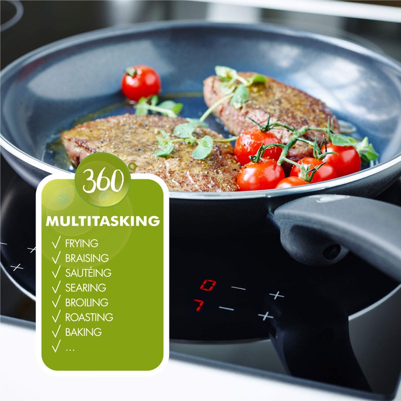 GreenPan Cambridge Healthy Ceramic Nonstick Induction Aluminum Open Frying pan - Black (28 CM) - Image 4