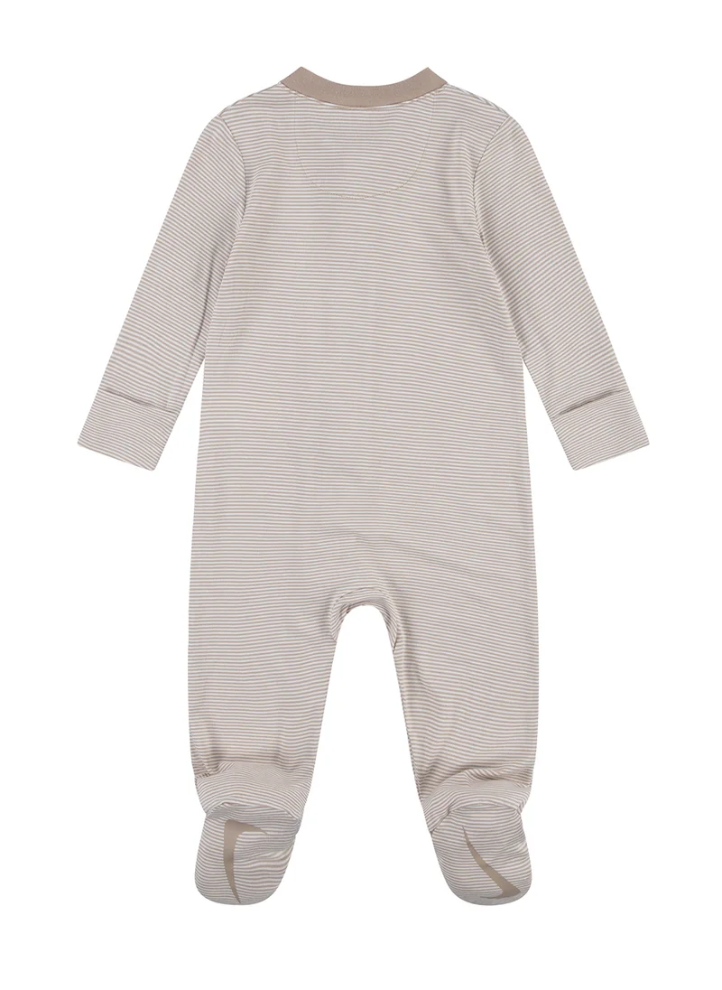 نايكي Infant Striped Footed Coverall Rompers