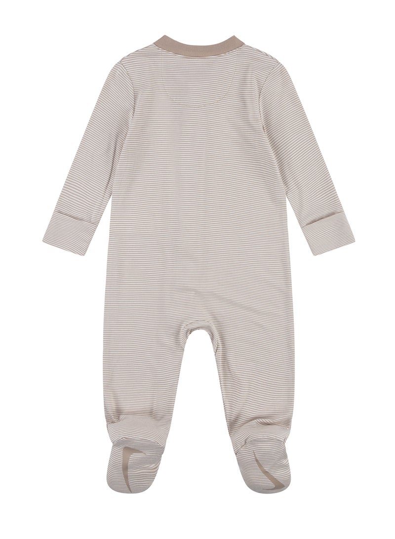 Nike Infant Striped Footed Coverall Rompers  - Image 2