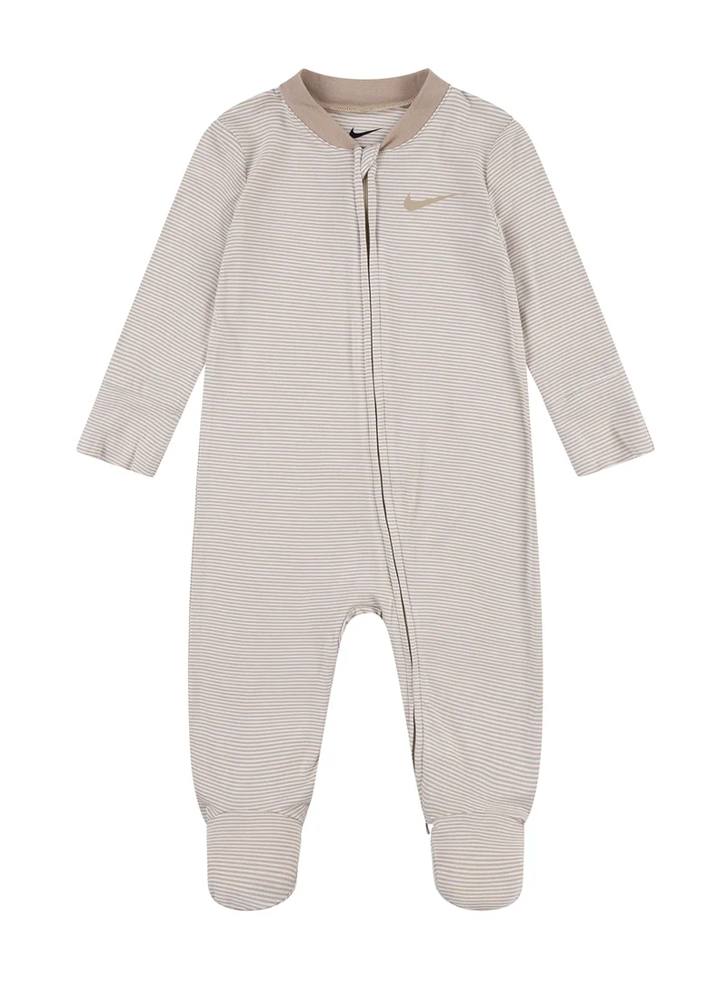 نايكي Infant Striped Footed Coverall Rompers