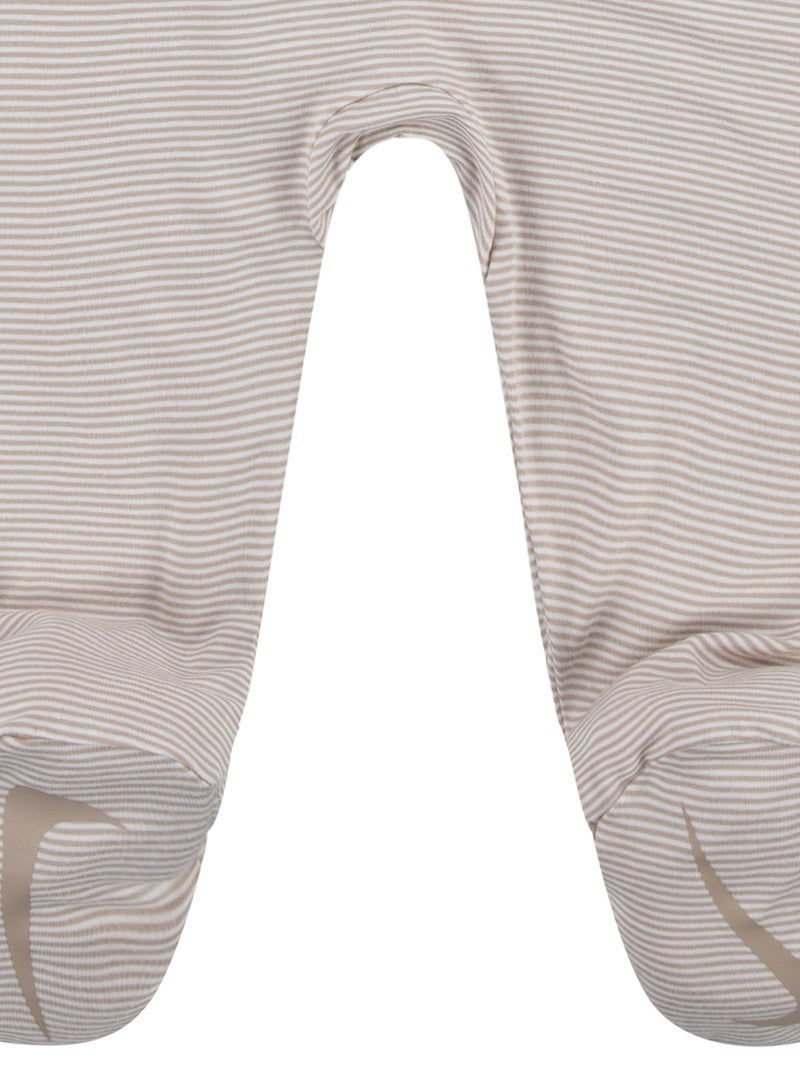Nike Infant Striped Footed Coverall Rompers  - Image 3