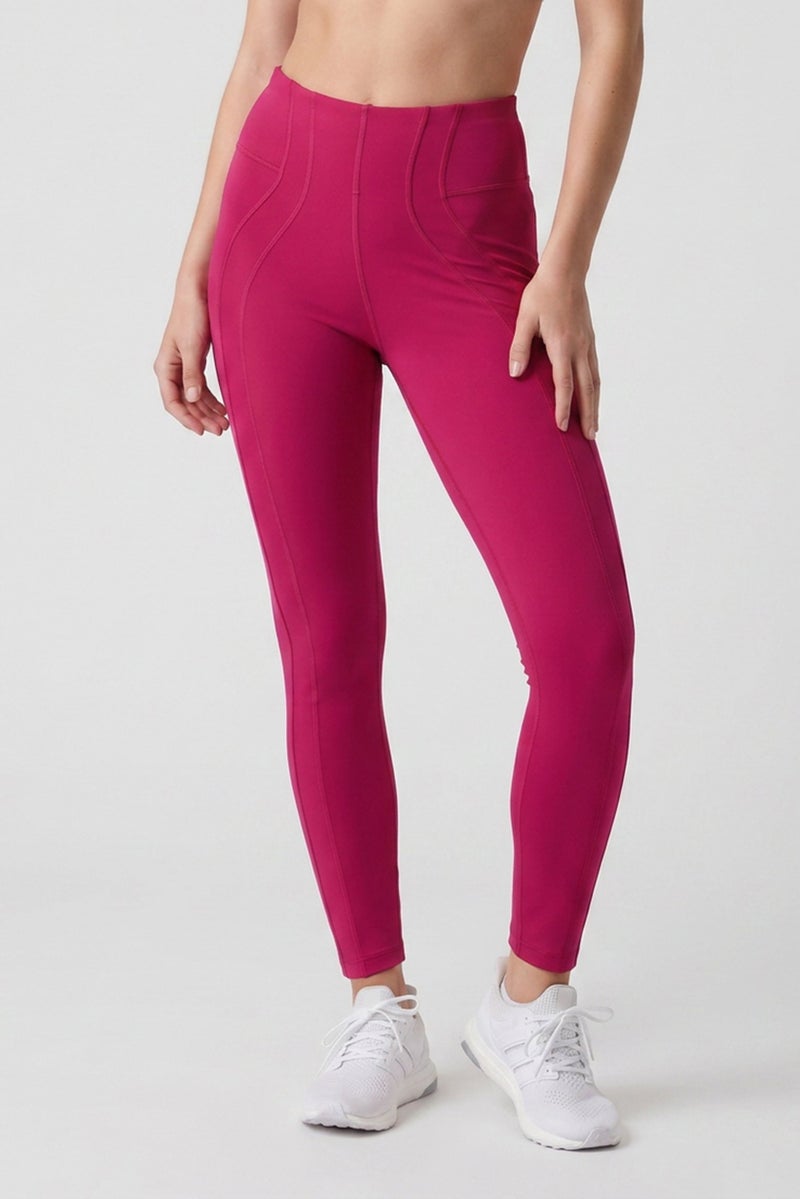PUMA Women Sportswear Fit Training Full Length Leggings, Dark Pink - Image 1