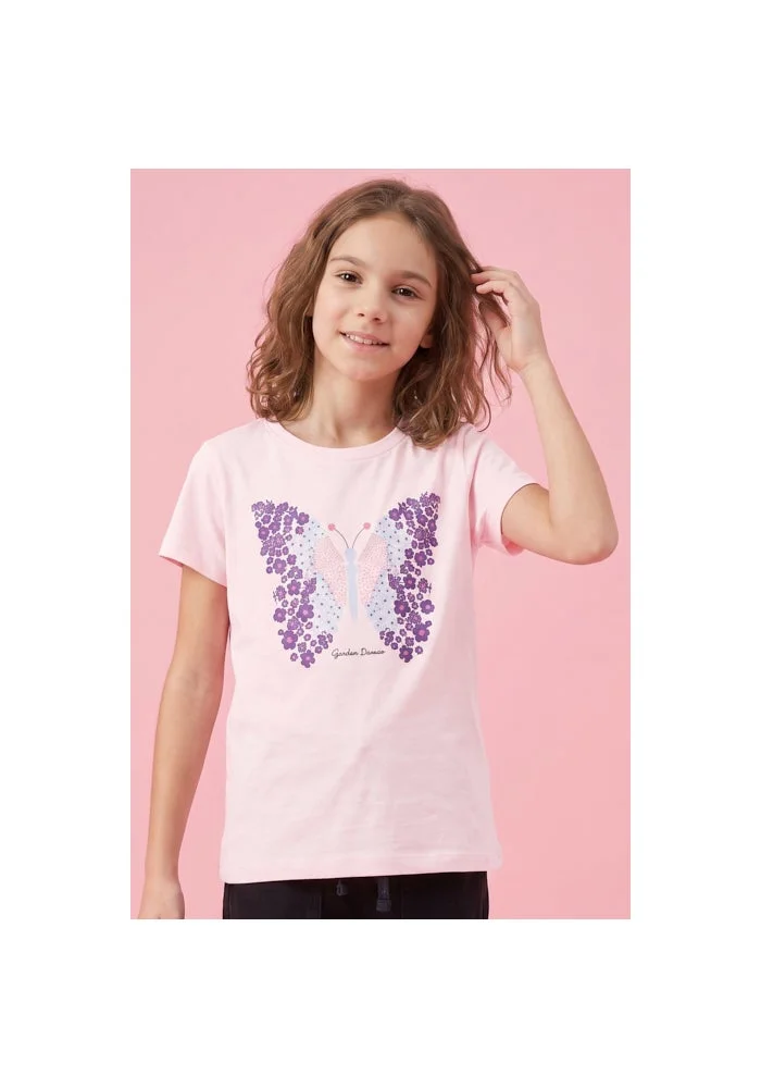 R&b Printed T-Shirt with Crew Neck and Short Sleeves