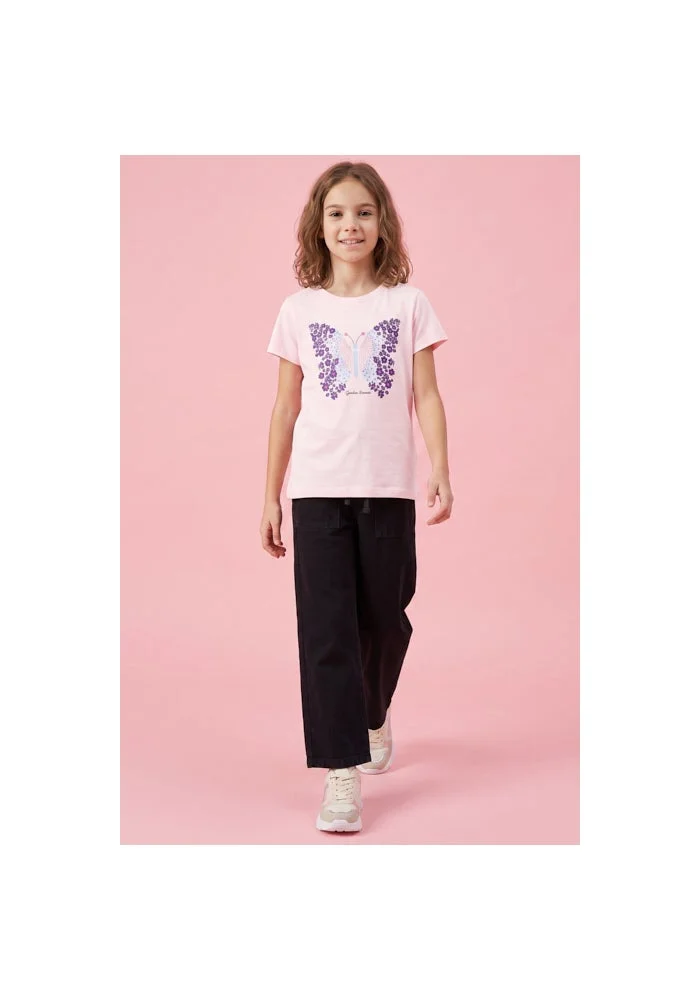 R&b Printed T-Shirt with Crew Neck and Short Sleeves