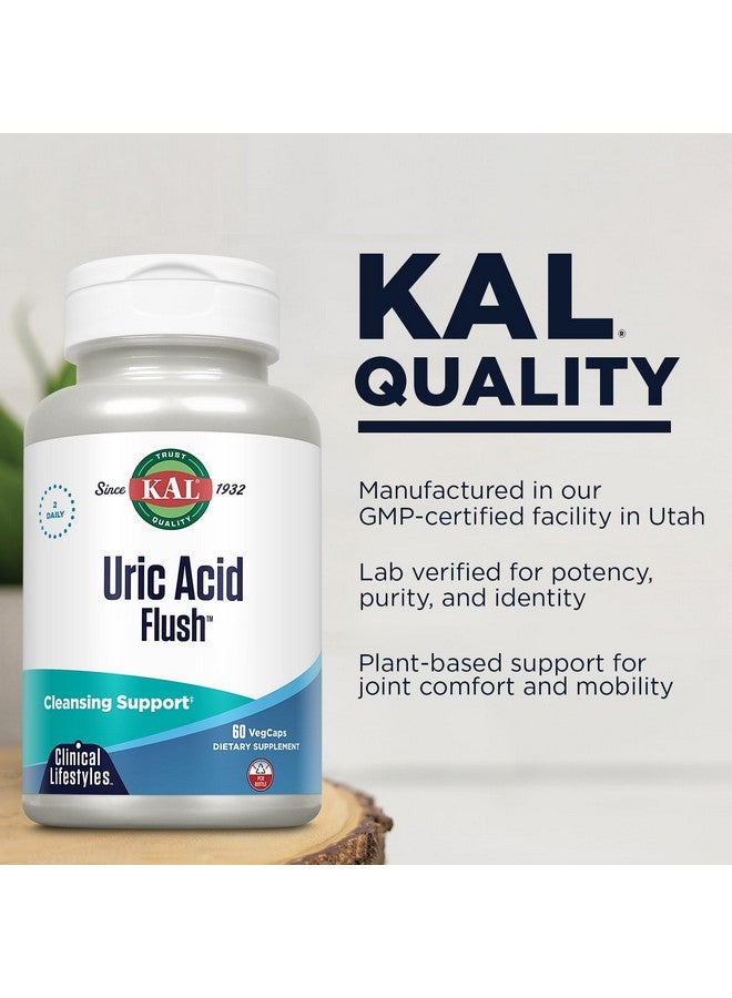KAL Uric Acid Flush, Joint Health Supplement with Tart Cherry Extract, Celery Seed and Turmeric Extract, Joint Comfort and Mobility Support, Lab Verified, 60-Day Guarantee, 30 Servings, 60 VegCaps - Image 4