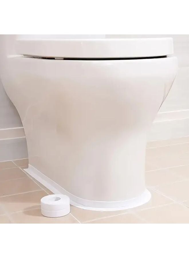 شريط سد ذاتي اللصق من PVC الأبيض المقاوم للماء لسد فجوات حوض الاستحمام ومغسلة الحمام - Image 3