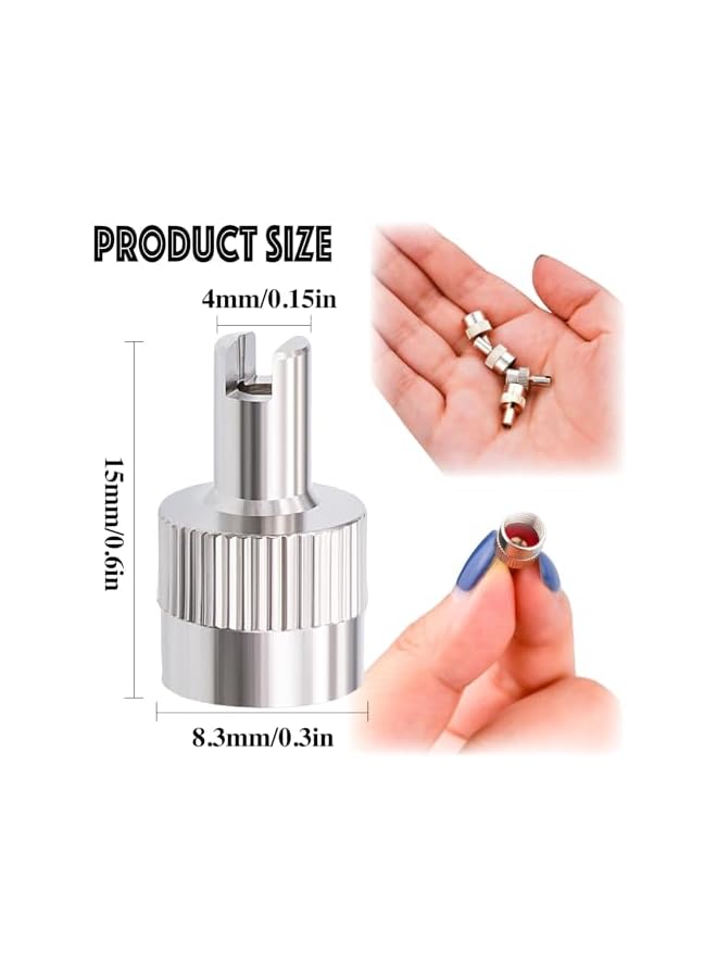 S-TOP 10PCS Nickel Brass Tire Valve Stem Caps with Valve Core Remover, Anti-Theft Slotted Caps, O-Ring Seal, Durable & Corrosion Resistant, Universal Fit for Cars, SUVs, Trucks, Bikes & Motorcycles - Image 4