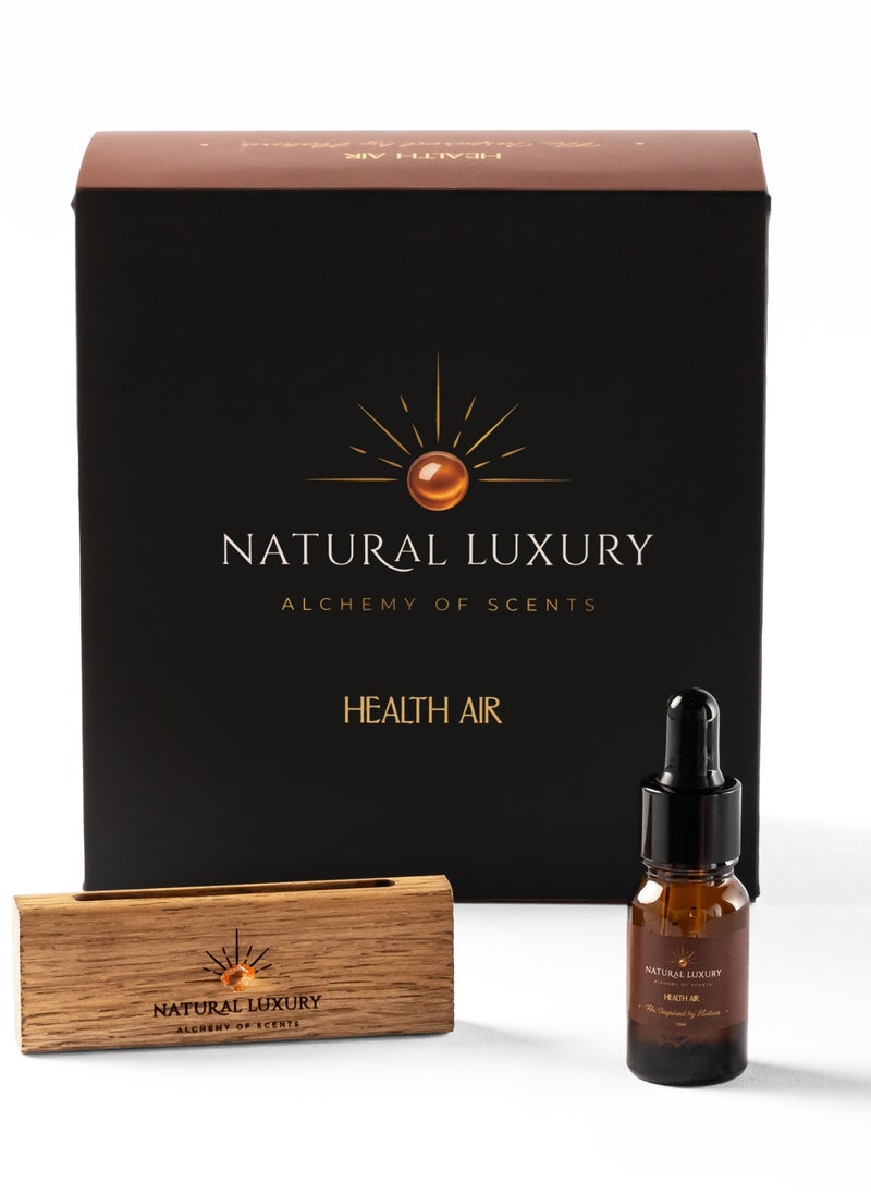 NATURAL LUXURY - He Inspired By Nature Car Perfume Air Freshener with Oak Wood Car Perfume Holder, Luxury Automobile Accessories Car Air Freshener Perfume Oil 10 ml, Car Fragrance Oil for Calming and Uplifting Mood - Image 1