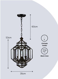 Target Outdoor Black Cage Pendant Light for Porch, Yard, Balcony  - Image 4