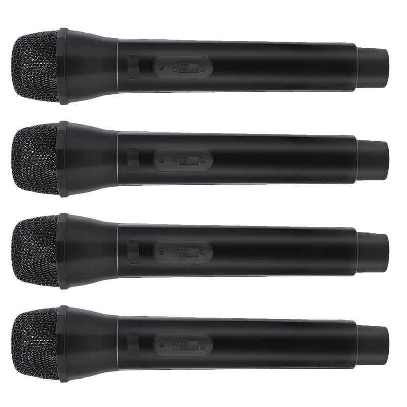 4pcs Fake Microphone Prop Microphone Play Mics Toy Mic Simulate Speech Practice for Karaoke Fun Stage Costume Prop Birthday Party Black - Image 5