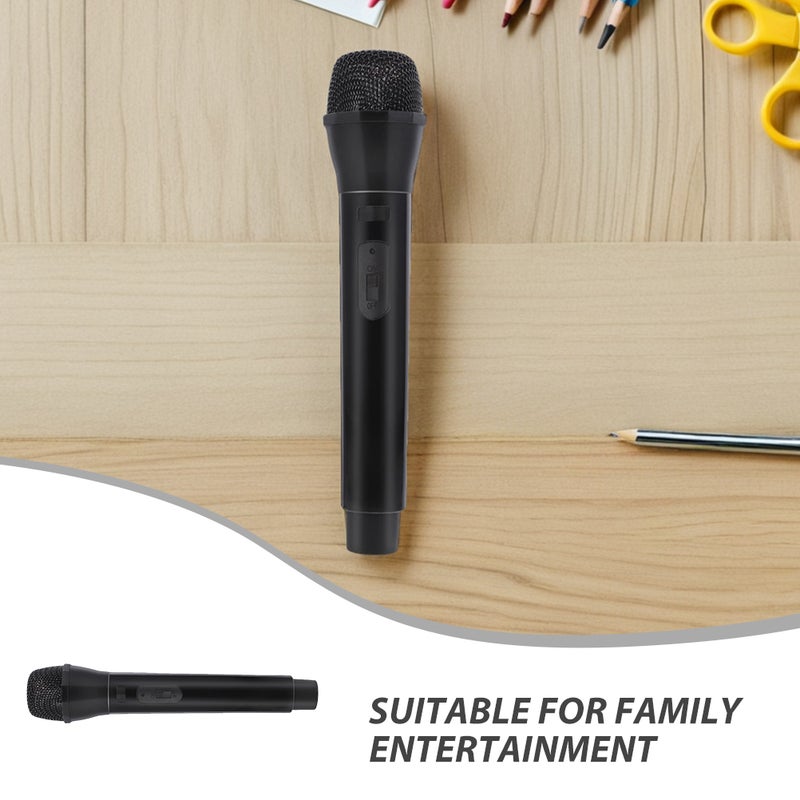 4pcs Fake Microphone Prop Microphone Play Mics Toy Mic Simulate Speech Practice for Karaoke Fun Stage Costume Prop Birthday Party Black - Image 2