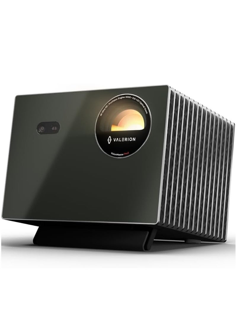 Valerion VisionMaster Pro2 Triple Laser 4K Projector,3000 ISO Lumens, 15000:1 Contrast, HDR10+, IMAX,Google TV & Apple HomeKit - Black - Image 1