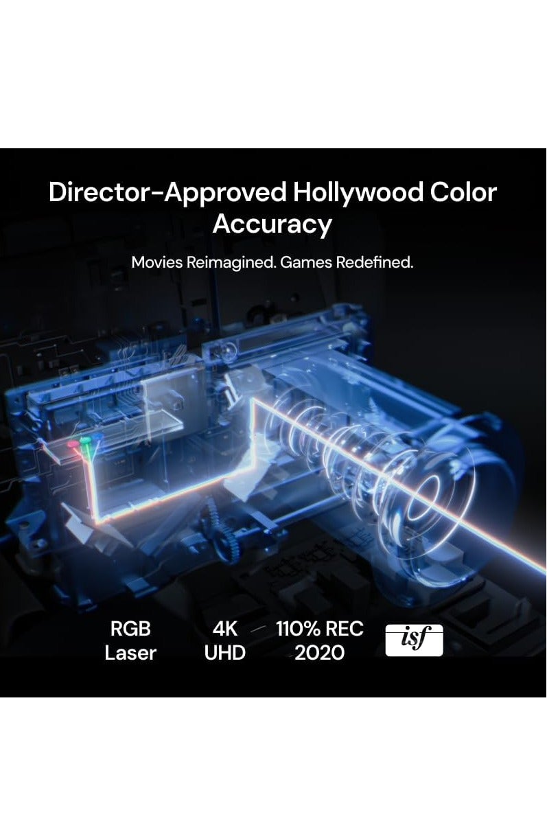 Valerion VisionMaster Pro2 Triple Laser 4K Projector,3000 ISO Lumens, 15000:1 Contrast, HDR10+, IMAX,Google TV & Apple HomeKit - Black - Image 4