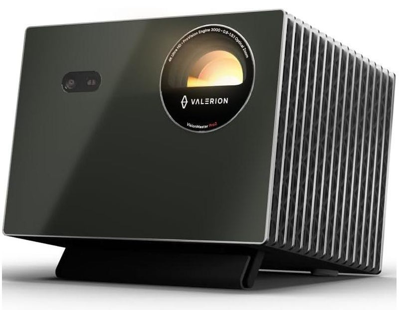 فاليريون جهاز عرض ليزر ثلاثي VisionMaster Pro2 بدقة 4K، تباين 15000:1، تكبير بصري 0.9-1.5x، قوة مضاعفة في تعدد المهام، IMAX، HDR10+، GTV، ألعاب بدون تأخير 4 مللي ثانية، 3000 لومن ISO، Google Home، Apple Homekit - Image 1