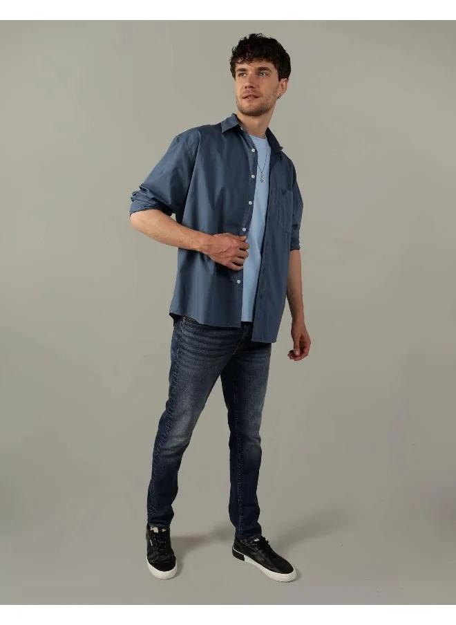 American Eagle Front Pocket Relaxed Fit Shirt