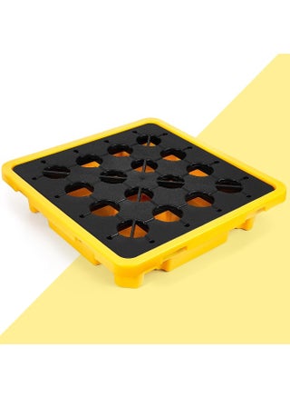 Spill Containment Platform Yellow And Black Modular Spill Containment Pallet With Drain, 1 Drum Capacity, 26.4 X 26.4 X 6 Inches (1 Pieces) - pzsku/ZD9E0106DA247583AA919Z/45/_/1722068645/5447ea30-b148-4b99-97c0-620de7bdc783