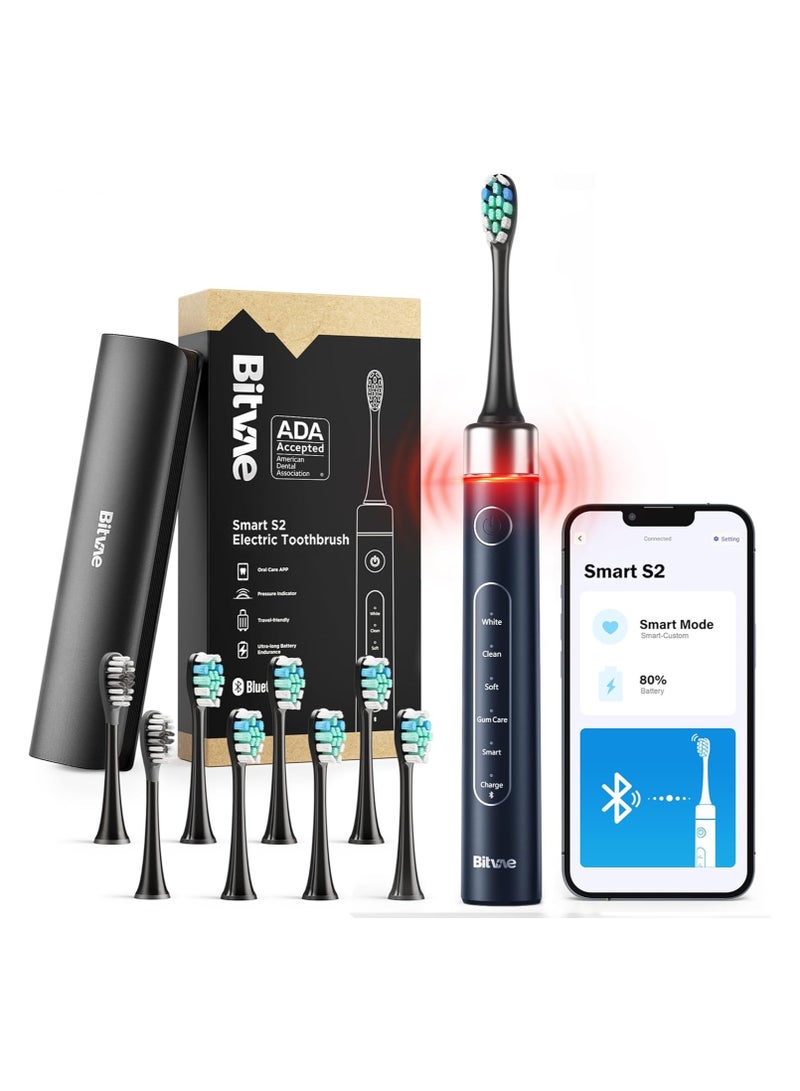 بيتفي Bitvae Bluetooth Electric Toothbrush with Pressure Sensor BVUS-S2-B  - Image 1