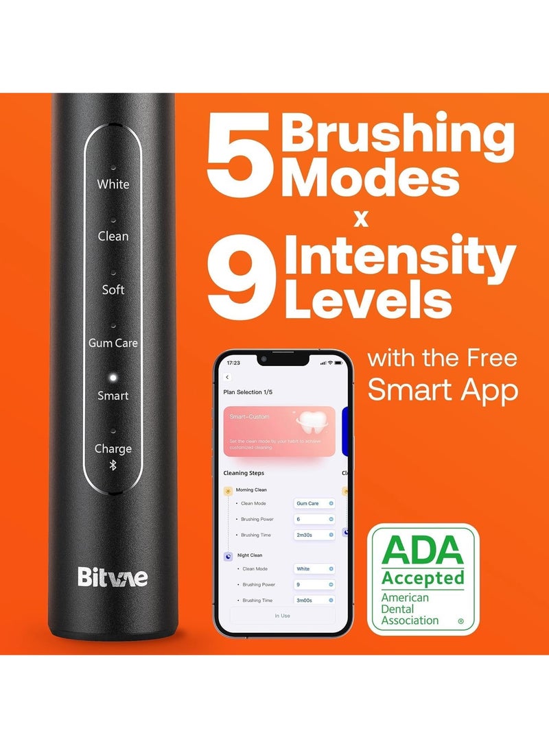 بيتفي Bitvae Bluetooth Electric Toothbrush with Pressure Sensor BVUS-S2-B  - Image 5