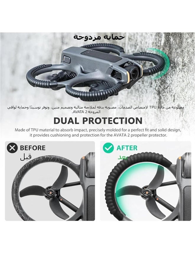 Propeller protection cover quick release anti-collision ring propeller protection cover (black accessories), dedicated for drone / model aircraft blade protector  - Image 3