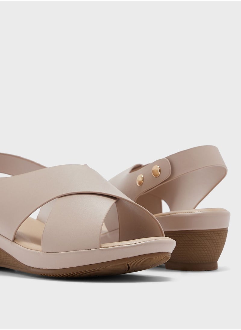 Multi Strap Wedge Sandals