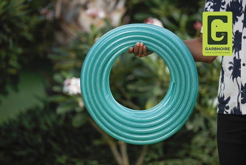 Garbnoire 0.75 Inch Heavy Duty 3 Layered Braided Water Hose Pipe | Garden Outdoors Pipes (10 Meter (32.8 Feet), Green) - Image 3