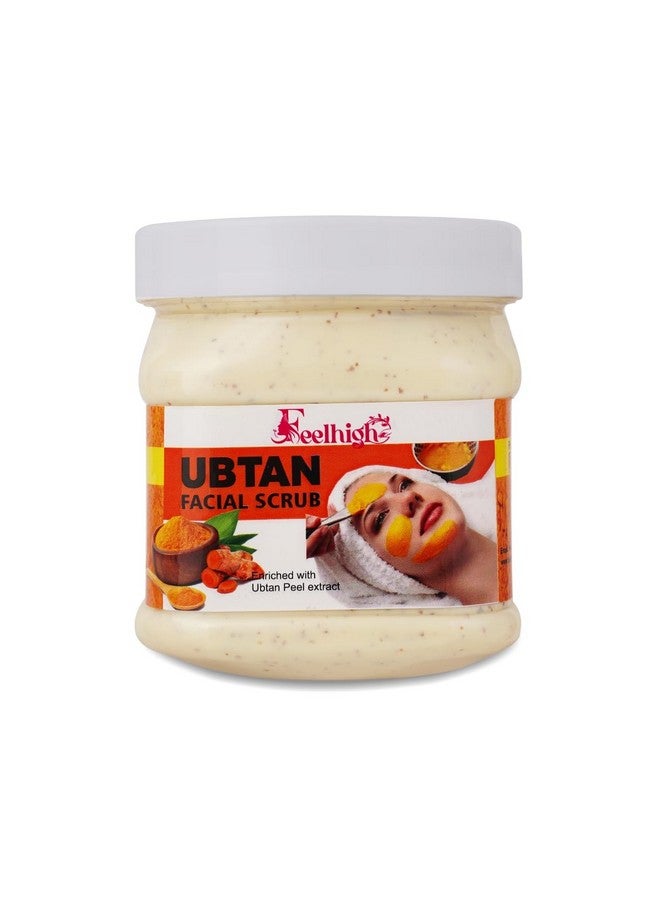 Feelhigh Ubtan Facial Scrub Enriched with Ubtan Peel And Turmeric Extract 500ml Helps To Reduce Oilness and Prevent Acne Men And Women All type of Skin Scrub - Image 1