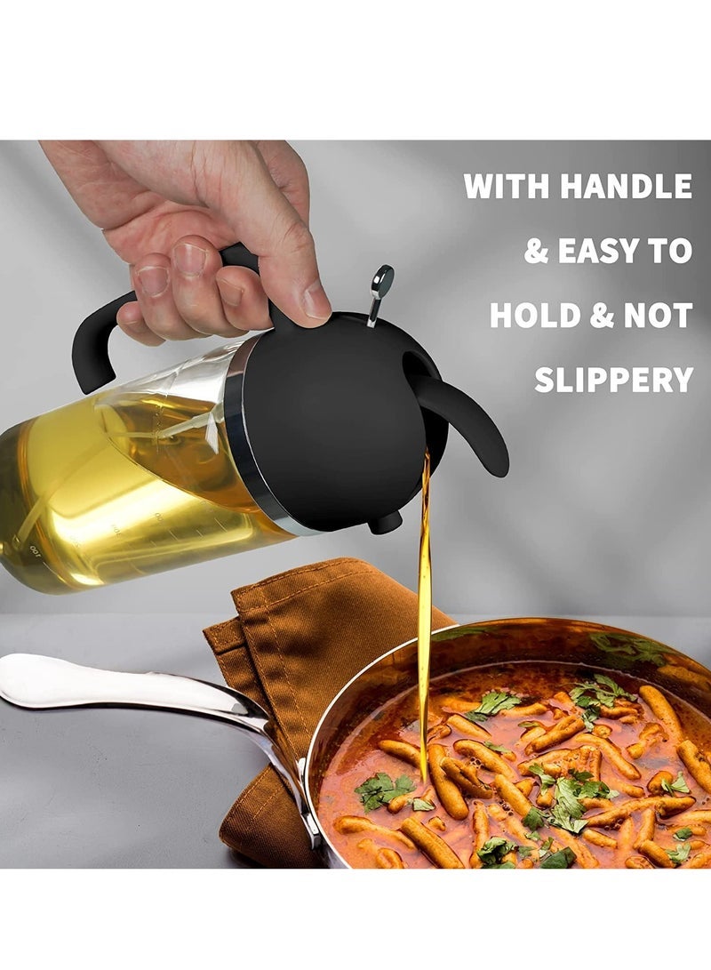 Captaintech 17oz Oil Sprayer for Cooking - 2 in 1 Olive Oil Sprayer and Oil Dispenser - 500ml Oil Spray Bottle with Pourer for Cooking, Kitchen, Salad, Barbecue (Black) - Image 5