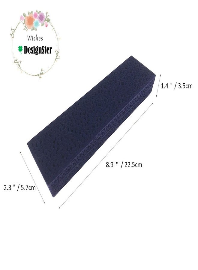 DesignSter Hollow Sapphire Blue Velvet Necklace Box - Long Chain Necklace Storage Case Jewelry Packaging Gift Box - Image 4