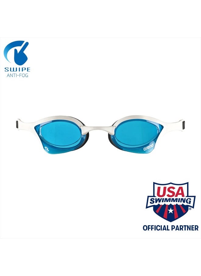 arena - Cobra Ultra Swipe Racing Swim Goggles For Men And Women, Non-Mirror Lens, Anti-Fog, Uv Protection, Blue/White/Black - Image 1