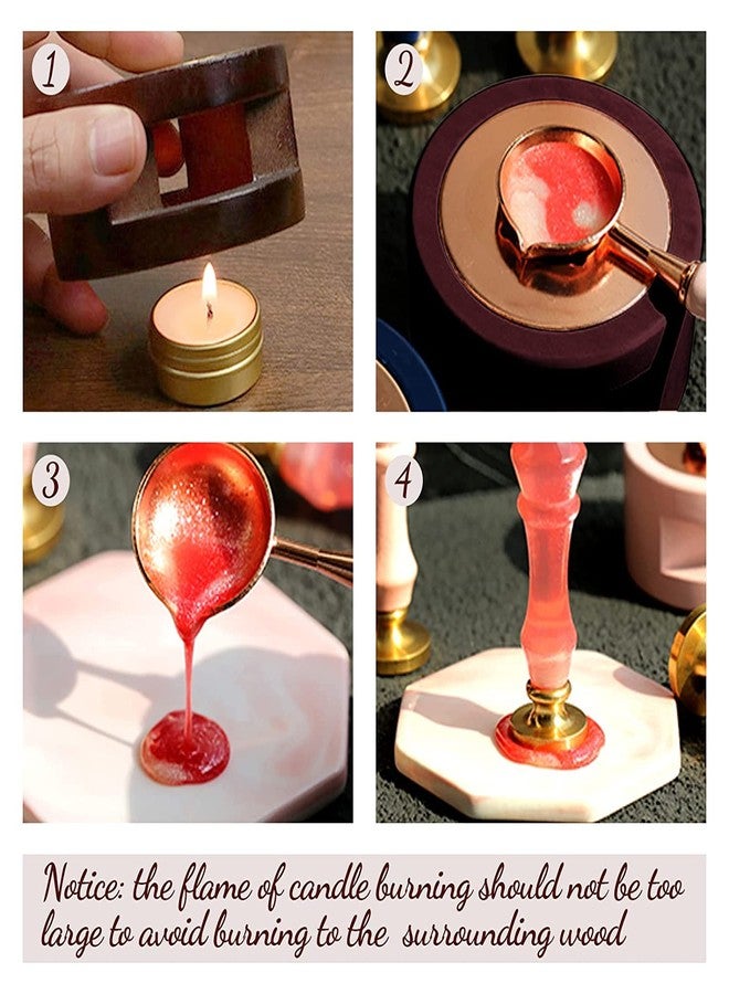 MATIN IMPEX Wax Seal Warmer Wax Seal Kit Wax Melting Pot Wax Seal Furnace with Wax Melting Spoon for Wax Sealing Stamp Wax Seal Spoon Holder for Letter Envelope Stamp - Image 5