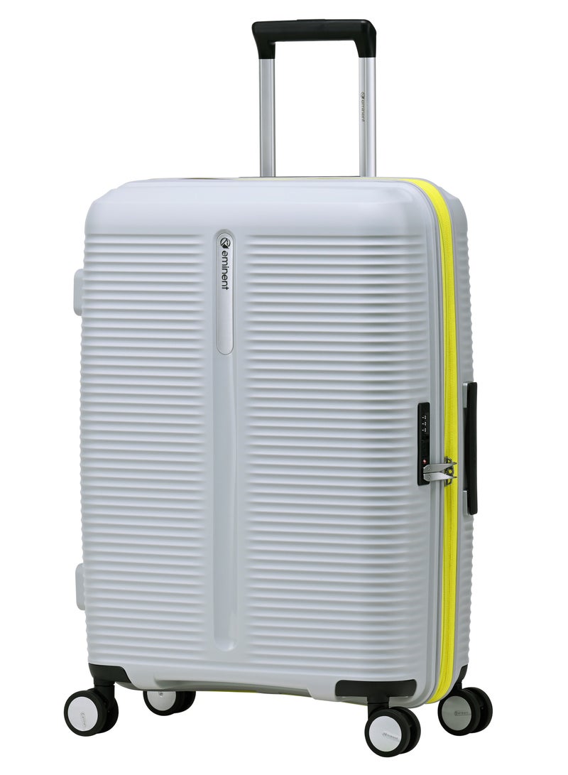 eminent Hard Case Checked Bag 28 inch Travel Bag Unisex PP Luggage Trolley Lightweight Expandable 4 Double Spinner Wheel Travel Suitcase with TSA Lock and Safe Zippers, B0013, Glacier Gray - Image 1