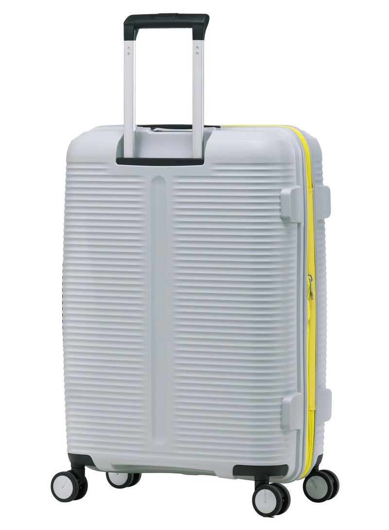 eminent Hard Case Checked Bag 28 inch Travel Bag Unisex PP Luggage Trolley Lightweight Expandable 4 Double Spinner Wheel Travel Suitcase with TSA Lock and Safe Zippers, B0013, Glacier Gray - Image 3
