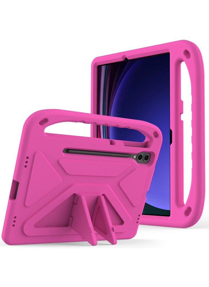EVA Tablet Case for Samsung Galaxy Tab S7+/S8+/S9+,Kids Friendly Hand Grip Kickstand Cover - Rose - Image 1