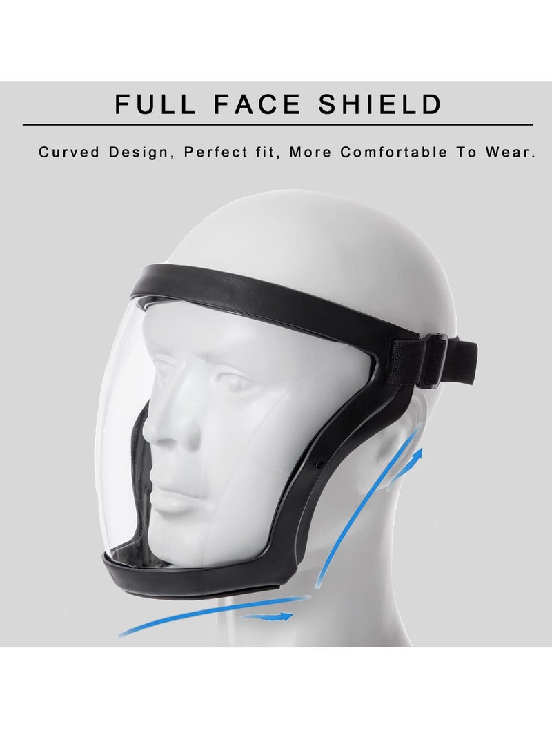 Super Protective Face Shield, Transparent Anti-Fog Full Face Safety Shield Uni All-Inclusive Face Protection with Detachable Flter,Reusable Eye, Nose, Mouth Protection - Image 2