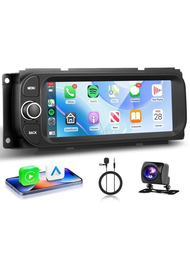METEESER 4Core+64G Radio for Dodge Ram 1500/2500/3500 2002-2006,for Jeep Grand Cherokee 1999-2004,for Jeep Wrangler 2003-2006-Android Wireless CarPlay Android Auto 5G WiFi 6.86” IPS Touch Screen Car Radio - Image 1