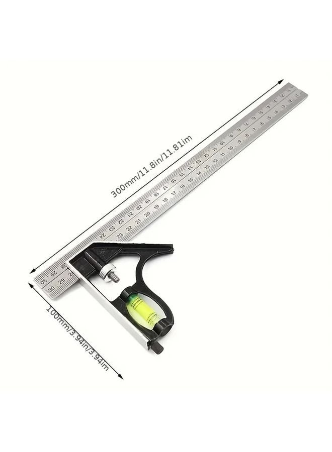 Black Type A 3 In 1 Multifunctional Adjustable Woodworking Tools Digital Angle Gauge - Image 3