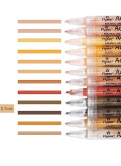 Generic 12 Skin Tone Acrylic Paint Pens - Extra Fine Tip Art Markers for Rocks, Canvas, Glass, Wood, and Manga Illustration Sketching  - Image 2