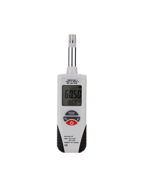 Mengshen Digital Psychrometer Handheld Backlight Temperature Humidity Meter with Dew Point and Wet Bulb Temperature for Industry, Agriculture, Home Daily Use Battery Included
