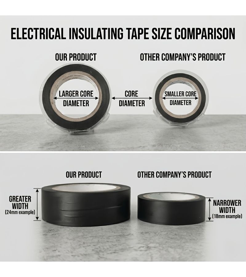 Black Electrical Tape 1 Inch Wide Professional Grade Flame Retardant PVC Insulation Tape 600V Strong Adhesive for Automotive Industrial Home Repair Heavy Duty Weatherproof High Stretch Fireproof Seal 24 Mm X 15 M 1 PC - Image 3