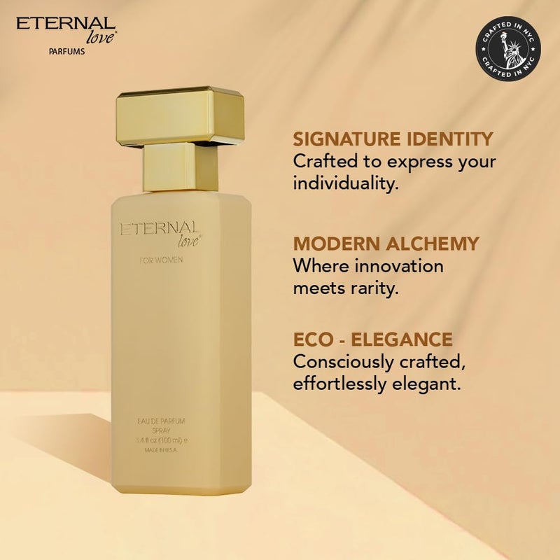 Eternal Love for Women - Long Lasting Eau de Parfum Spray - Premium Floral Fragrance with Peach & Sandalwood - Soft Feminine Scent - 3.4oz - Image 5