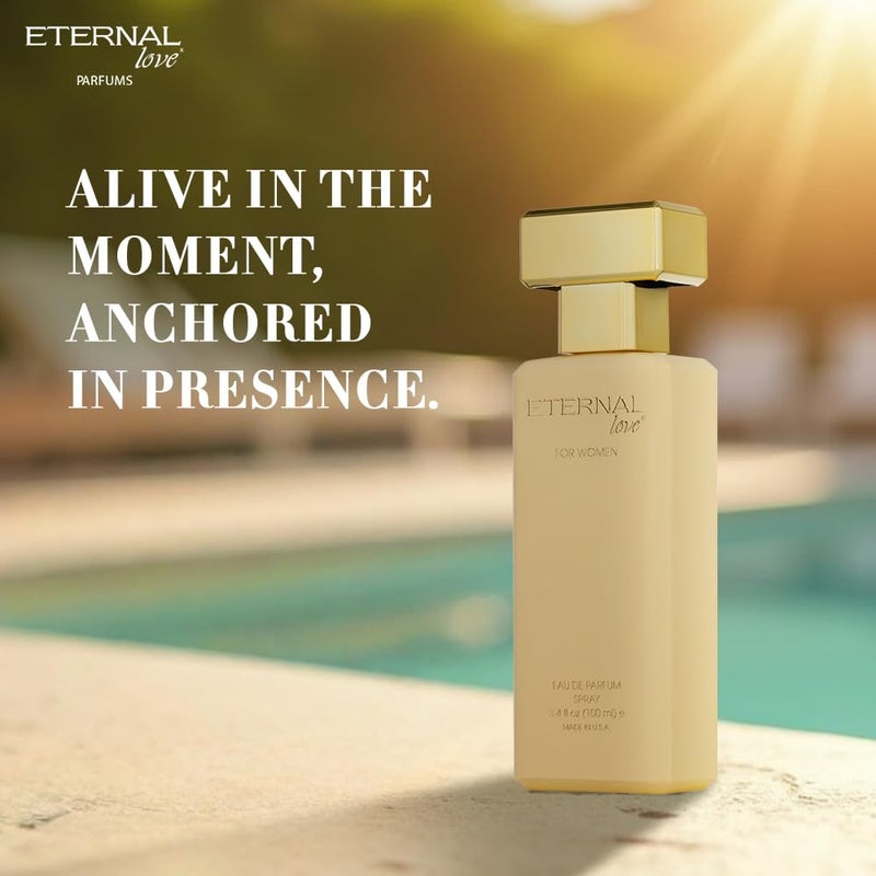 Eternal Love for Women - Long Lasting Eau de Parfum Spray - Premium Floral Fragrance with Peach & Sandalwood - Soft Feminine Scent - 3.4oz - Image 3