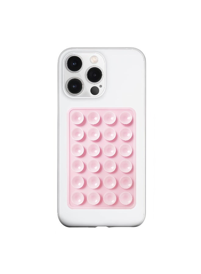 Universal Silicone Suction Phone Mount, Hands-Free Adhesive Phone Holder for Mirror, Shower, Selfies and Videos, Reusable Stick-On Phone Case Accessory - Image 1