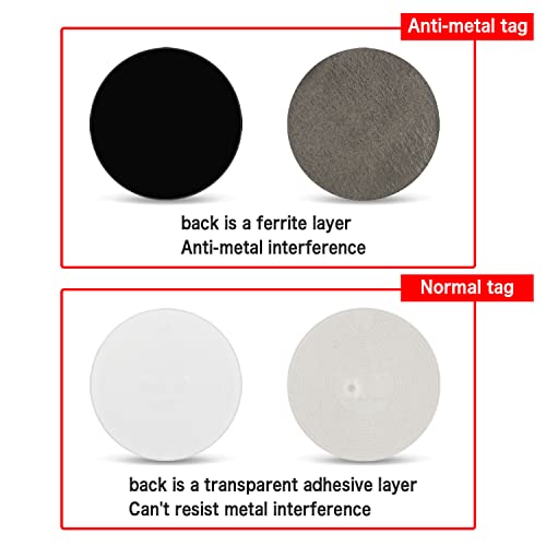 Timeskey NFC 50pcs Ntag215 NFC Tag Anti-Metal Sticker - Black NFC Tags Compatible With Android & iPhone, 504 Bytes Memory, Fully Programmable - Image 4